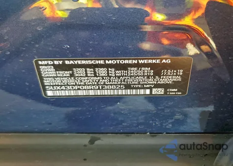 2024 BMW X3 Sdrive30I z USA, uszkodzony, nr VIN 5UX43DP08R9T38825